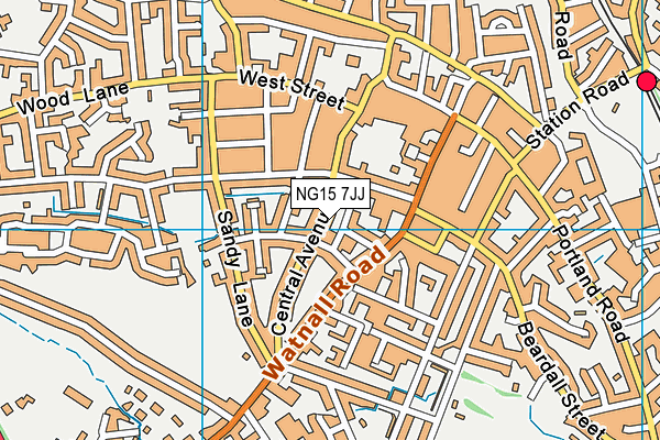 NG15 7JJ map - OS VectorMap District (Ordnance Survey) NG15 7JJ map - OS VectorMap District (Ordnance Survey)