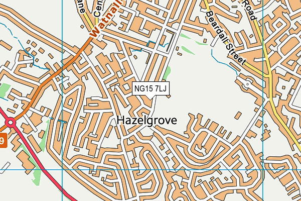 NG15 7LJ map - OS VectorMap District (Ordnance Survey) NG15 7LJ map - OS VectorMap District (Ordnance Survey)