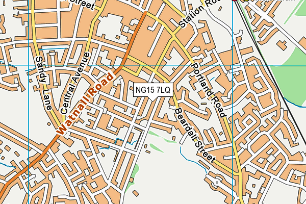 NG15 7LQ map - OS VectorMap District (Ordnance Survey) NG15 7LQ map - OS VectorMap District (Ordnance Survey)