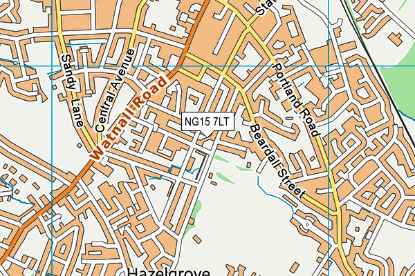 NG15 7LT map - OS VectorMap District (Ordnance Survey) NG15 7LT map - OS VectorMap District (Ordnance Survey)