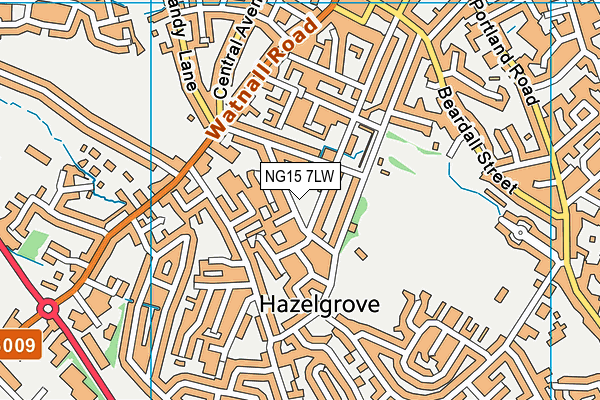 NG15 7LW map - OS VectorMap District (Ordnance Survey) NG15 7LW map - OS VectorMap District (Ordnance Survey)