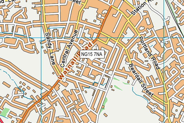 NG15 7NA map - OS VectorMap District (Ordnance Survey) NG15 7NA map - OS VectorMap District (Ordnance Survey)