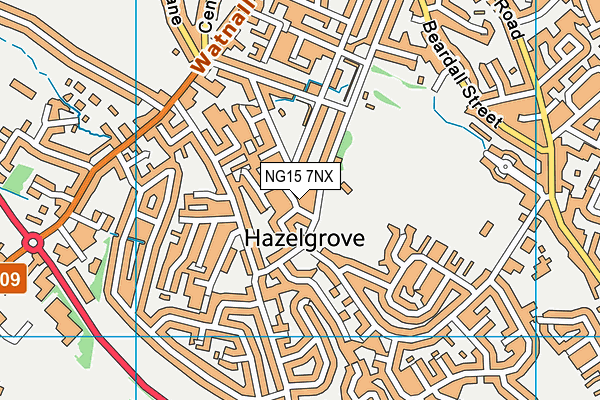 NG15 7NX map - OS VectorMap District (Ordnance Survey) NG15 7NX map - OS VectorMap District (Ordnance Survey)