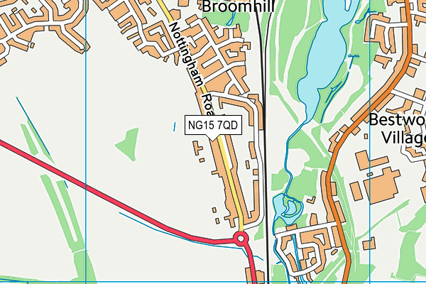 NG15 7QD map - OS VectorMap District (Ordnance Survey) NG15 7QD map - OS VectorMap District (Ordnance Survey)