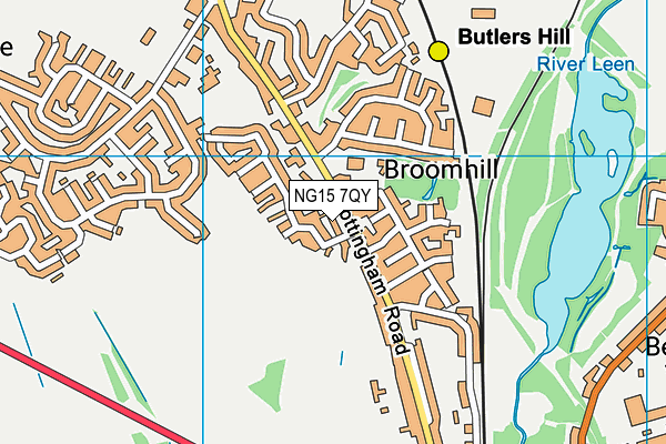 NG15 7QY map - OS VectorMap District (Ordnance Survey) NG15 7QY map - OS VectorMap District (Ordnance Survey)