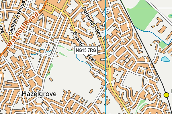 NG15 7RG map - OS VectorMap District (Ordnance Survey) NG15 7RG map - OS VectorMap District (Ordnance Survey)