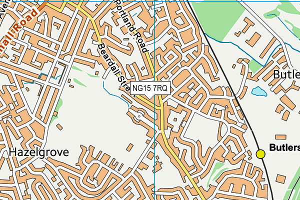NG15 7RQ map - OS VectorMap District (Ordnance Survey) NG15 7RQ map - OS VectorMap District (Ordnance Survey)