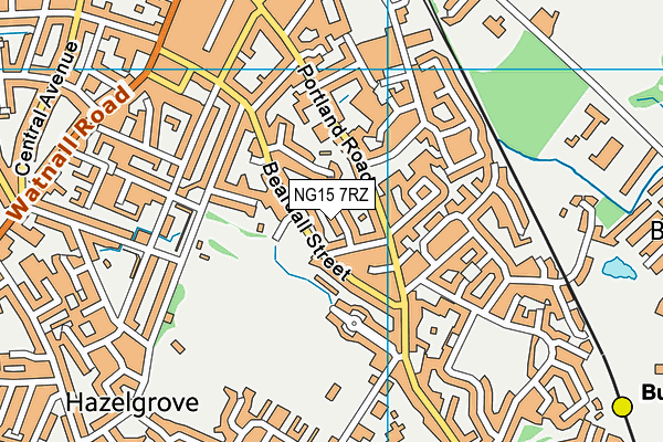 NG15 7RZ map - OS VectorMap District (Ordnance Survey) NG15 7RZ map - OS VectorMap District (Ordnance Survey)
