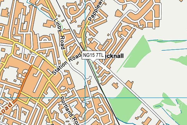 NG15 7TL map - OS VectorMap District (Ordnance Survey) NG15 7TL map - OS VectorMap District (Ordnance Survey)
