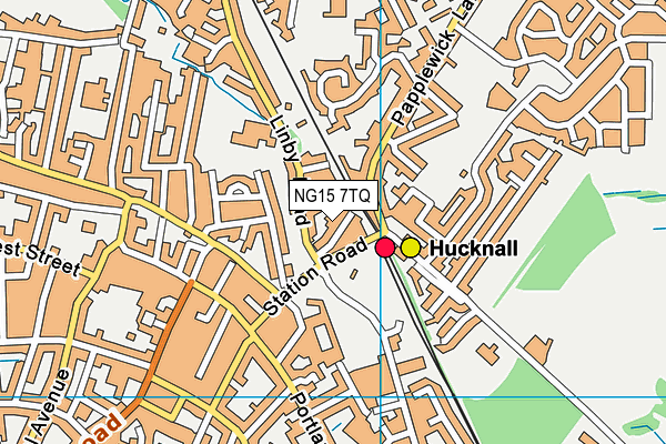 NG15 7TQ map - OS VectorMap District (Ordnance Survey) NG15 7TQ map - OS VectorMap District (Ordnance Survey)