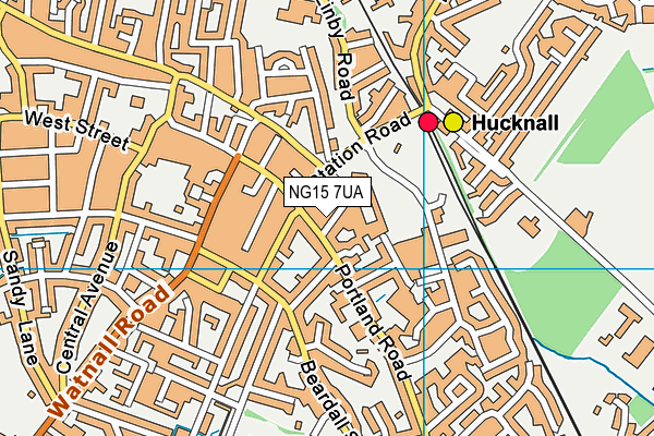 NG15 7UA map - OS VectorMap District (Ordnance Survey) NG15 7UA map - OS VectorMap District (Ordnance Survey)