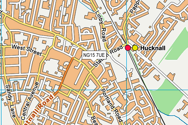 NG15 7UE map - OS VectorMap District (Ordnance Survey) NG15 7UE map - OS VectorMap District (Ordnance Survey)
