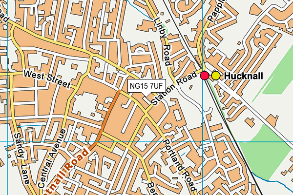 NG15 7UF map - OS VectorMap District (Ordnance Survey) NG15 7UF map - OS VectorMap District (Ordnance Survey)