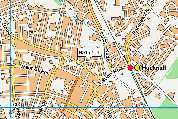 NG15 7UH map - OS VectorMap District (Ordnance Survey) NG15 7UH map - OS VectorMap District (Ordnance Survey)