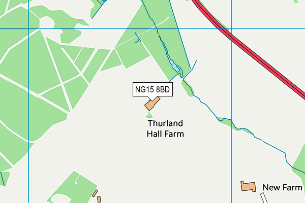 NG15 8BD map - OS VectorMap District (Ordnance Survey) NG15 8BD map - OS VectorMap District (Ordnance Survey)