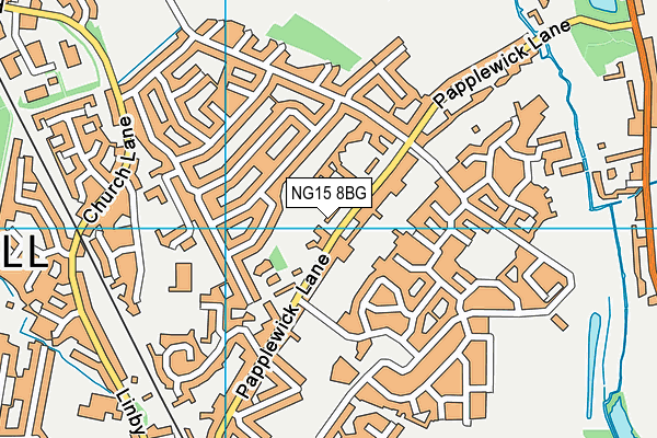 NG15 8BG map - OS VectorMap District (Ordnance Survey) NG15 8BG map - OS VectorMap District (Ordnance Survey)