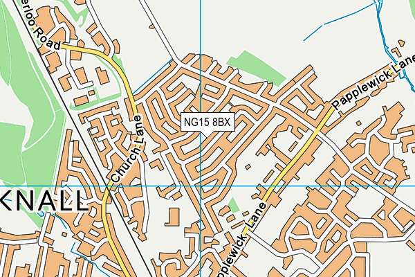 NG15 8BX map - OS VectorMap District (Ordnance Survey) NG15 8BX map - OS VectorMap District (Ordnance Survey)