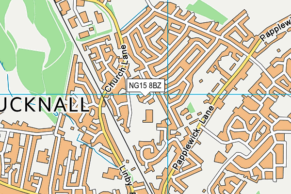 NG15 8BZ map - OS VectorMap District (Ordnance Survey) NG15 8BZ map - OS VectorMap District (Ordnance Survey)