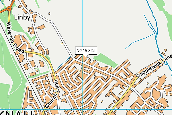 NG15 8DJ map - OS VectorMap District (Ordnance Survey) NG15 8DJ map - OS VectorMap District (Ordnance Survey)