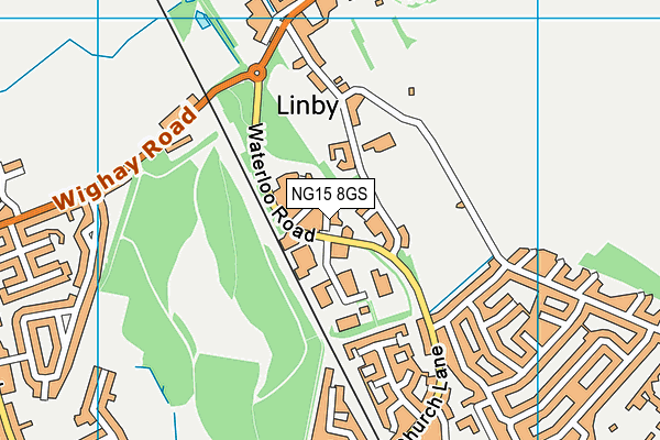 NG15 8GS map - OS VectorMap District (Ordnance Survey) NG15 8GS map - OS VectorMap District (Ordnance Survey)