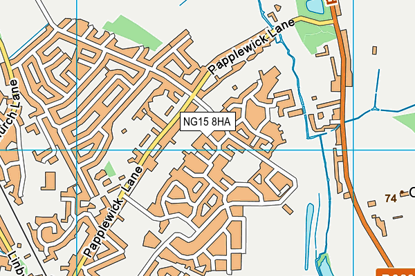 NG15 8HA map - OS VectorMap District (Ordnance Survey) NG15 8HA map - OS VectorMap District (Ordnance Survey)