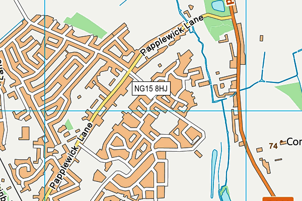 NG15 8HJ map - OS VectorMap District (Ordnance Survey) NG15 8HJ map - OS VectorMap District (Ordnance Survey)
