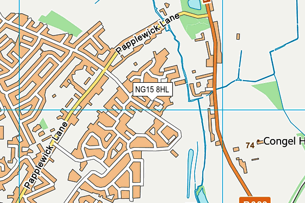 NG15 8HL map - OS VectorMap District (Ordnance Survey) NG15 8HL map - OS VectorMap District (Ordnance Survey)