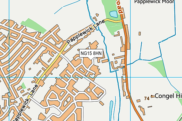 NG15 8HN map - OS VectorMap District (Ordnance Survey) NG15 8HN map - OS VectorMap District (Ordnance Survey)