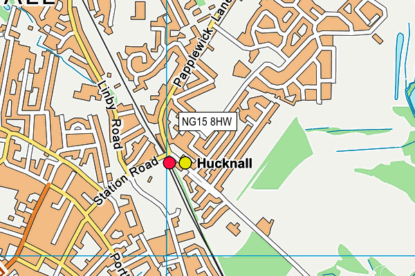 NG15 8HW map - OS VectorMap District (Ordnance Survey) NG15 8HW map - OS VectorMap District (Ordnance Survey)