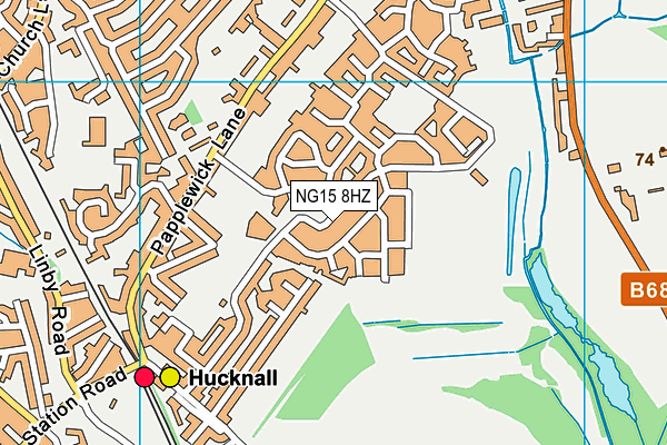NG15 8HZ map - OS VectorMap District (Ordnance Survey) NG15 8HZ map - OS VectorMap District (Ordnance Survey)