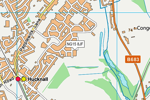 NG15 8JF map - OS VectorMap District (Ordnance Survey) NG15 8JF map - OS VectorMap District (Ordnance Survey)