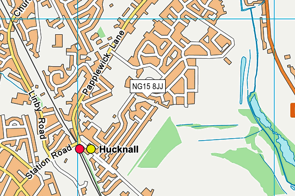 NG15 8JJ map - OS VectorMap District (Ordnance Survey) NG15 8JJ map - OS VectorMap District (Ordnance Survey)