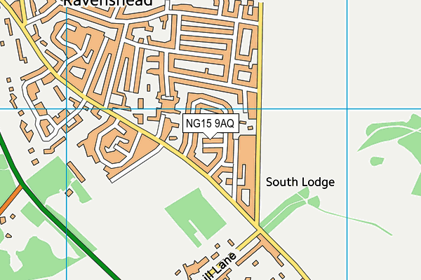 NG15 9AQ map - OS VectorMap District (Ordnance Survey) NG15 9AQ map - OS VectorMap District (Ordnance Survey)