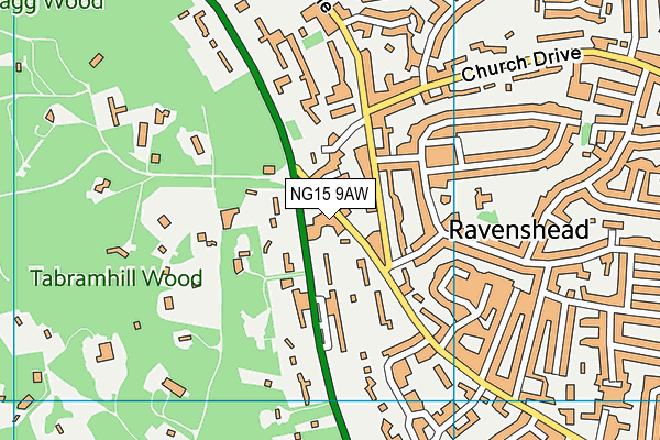 NG15 9AW map - OS VectorMap District (Ordnance Survey) NG15 9AW map - OS VectorMap District (Ordnance Survey)
