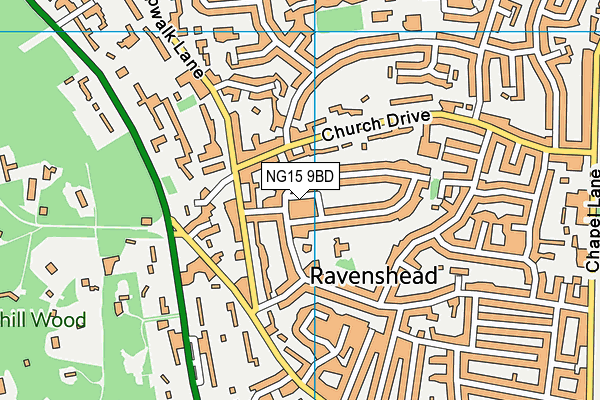 NG15 9BD map - OS VectorMap District (Ordnance Survey) NG15 9BD map - OS VectorMap District (Ordnance Survey)