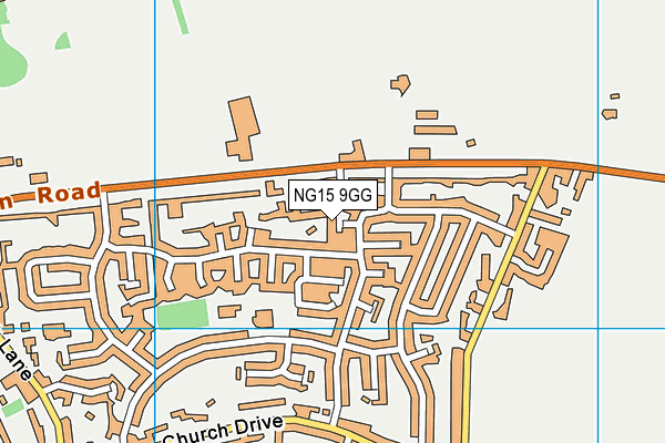 NG15 9GG map - OS VectorMap District (Ordnance Survey) NG15 9GG map - OS VectorMap District (Ordnance Survey)