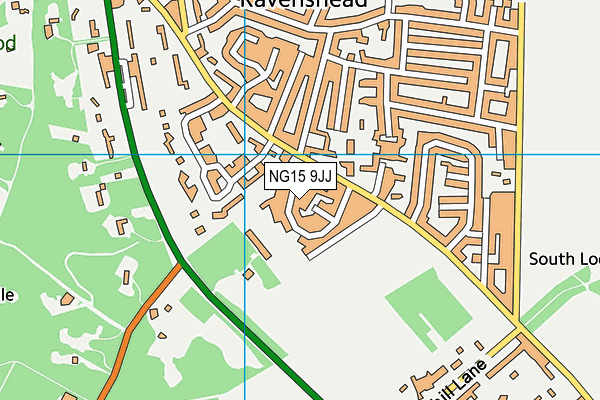 NG15 9JJ map - OS VectorMap District (Ordnance Survey) NG15 9JJ map - OS VectorMap District (Ordnance Survey)