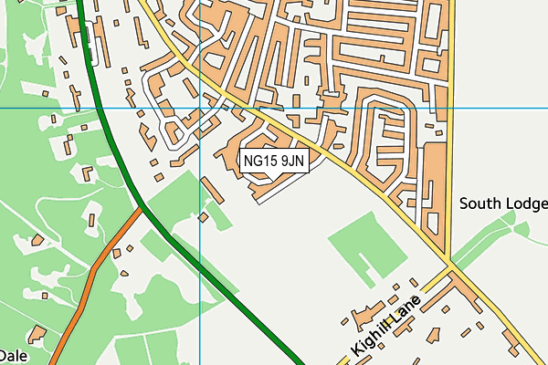 NG15 9JN map - OS VectorMap District (Ordnance Survey) NG15 9JN map - OS VectorMap District (Ordnance Survey)