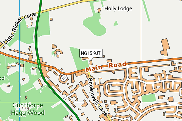 NG15 9JT map - OS VectorMap District (Ordnance Survey) NG15 9JT map - OS VectorMap District (Ordnance Survey)