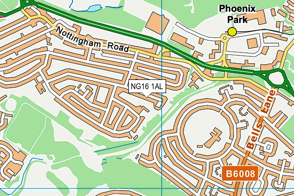NG16 1AL map - OS VectorMap District (Ordnance Survey)