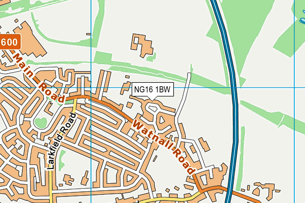 NG16 1BW map - OS VectorMap District (Ordnance Survey) NG16 1BW map - OS VectorMap District (Ordnance Survey)