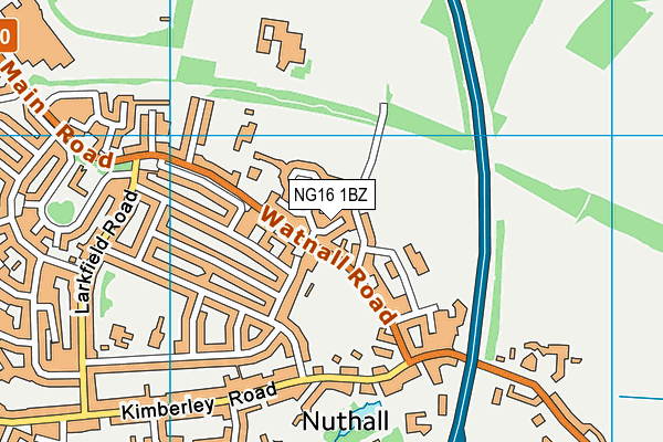 NG16 1BZ map - OS VectorMap District (Ordnance Survey) NG16 1BZ map - OS VectorMap District (Ordnance Survey)