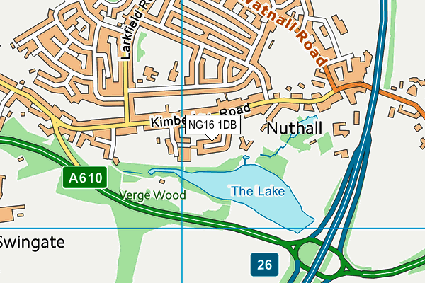 NG16 1DB map - OS VectorMap District (Ordnance Survey) NG16 1DB map - OS VectorMap District (Ordnance Survey)