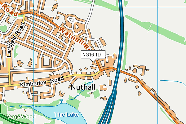 NG16 1DT map - OS VectorMap District (Ordnance Survey) NG16 1DT map - OS VectorMap District (Ordnance Survey)