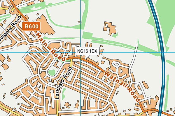 NG16 1DX map - OS VectorMap District (Ordnance Survey) NG16 1DX map - OS VectorMap District (Ordnance Survey)