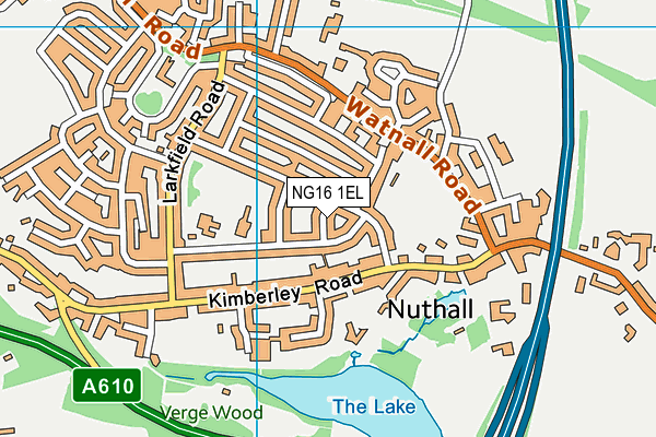 NG16 1EL map - OS VectorMap District (Ordnance Survey) NG16 1EL map - OS VectorMap District (Ordnance Survey)