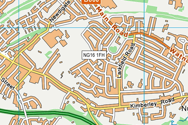 NG16 1FH map - OS VectorMap District (Ordnance Survey) NG16 1FH map - OS VectorMap District (Ordnance Survey)