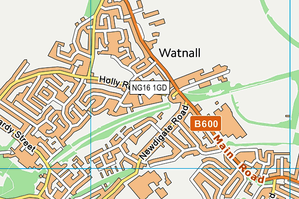 NG16 1GD map - OS VectorMap District (Ordnance Survey) NG16 1GD map - OS VectorMap District (Ordnance Survey)