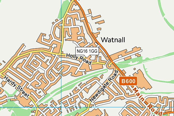 NG16 1GG map - OS VectorMap District (Ordnance Survey) NG16 1GG map - OS VectorMap District (Ordnance Survey)
