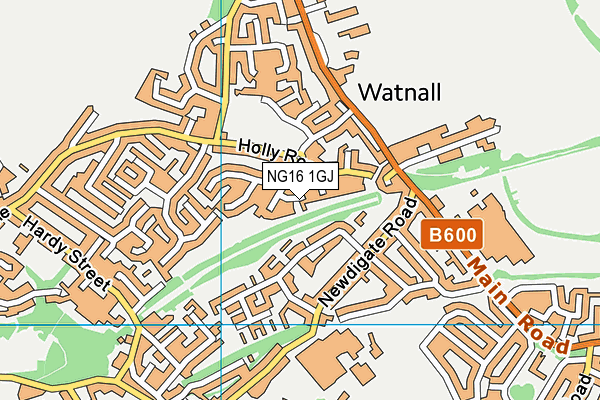NG16 1GJ map - OS VectorMap District (Ordnance Survey) NG16 1GJ map - OS VectorMap District (Ordnance Survey)